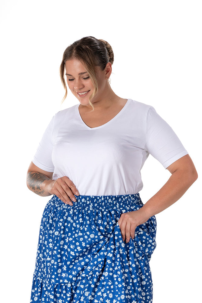 Büyük Beden Kısa Kol Basic T-shirt 12481903