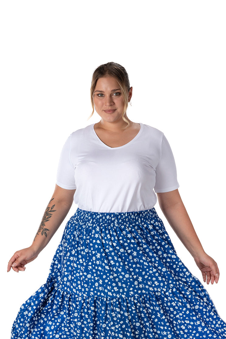 Büyük Beden Kısa Kol Basic T-shirt 12481903